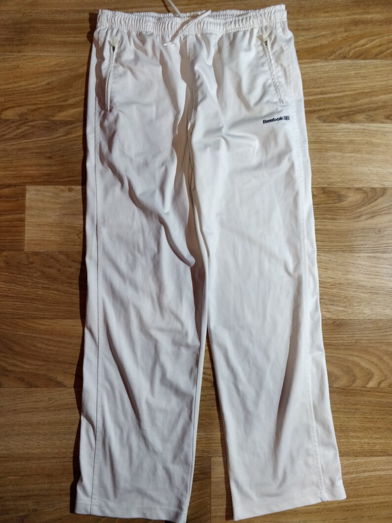 thick white sweatpants