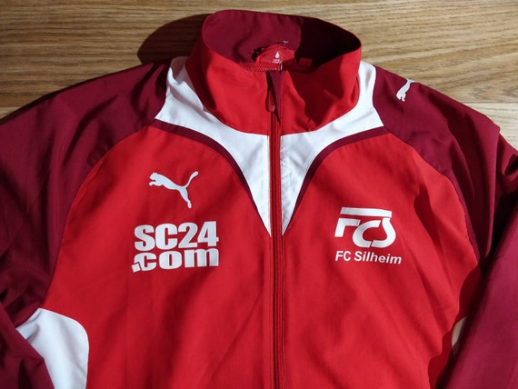 puma red and white tracksuit