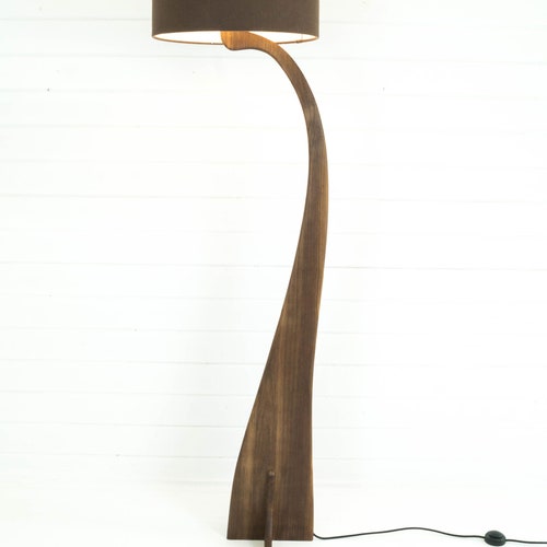 Oak Flow Floor Lamp Solid Wood Unique Contemporary Design - Etsy