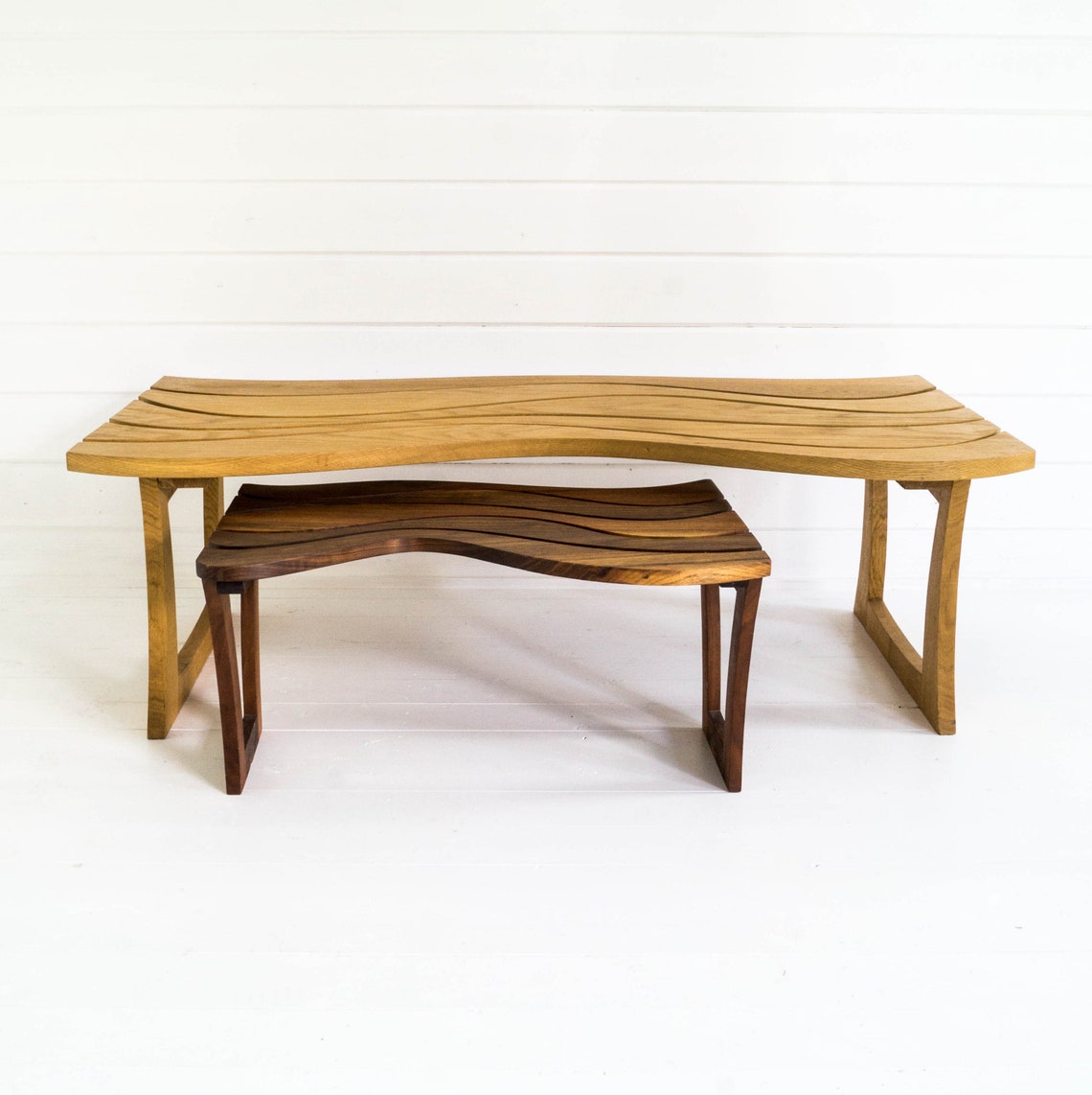 Oak Coffee Table Solid Wood Modern Contemporary Unique Furniture ...