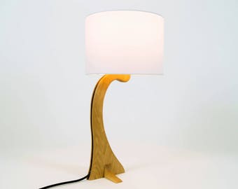 Oak Table Lamp | Wood Bedside Lamps | Unique Gift Present