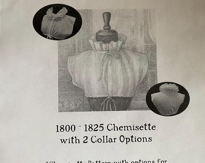 1800 1825 Chemisette Sewing Pattern Regency Era Chemisette With 3