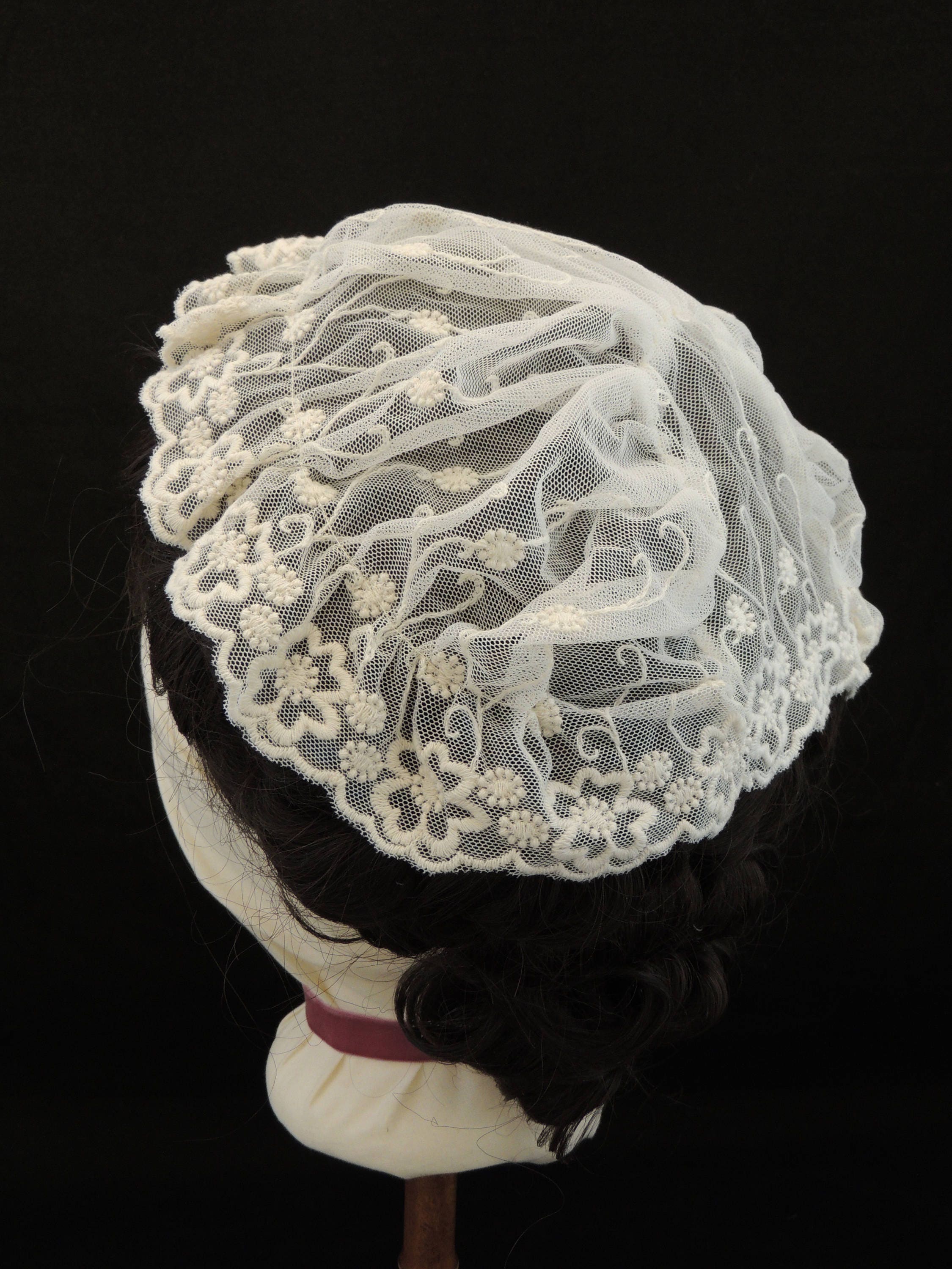 Cotton Net Lace Cap-18th Century Period-georgian & Colonial | Etsy
