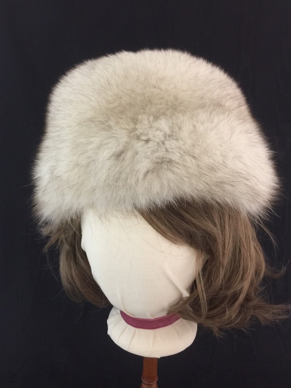 Vintage Fox Fur hat-1950s-1960s-retro hat-Mid cent