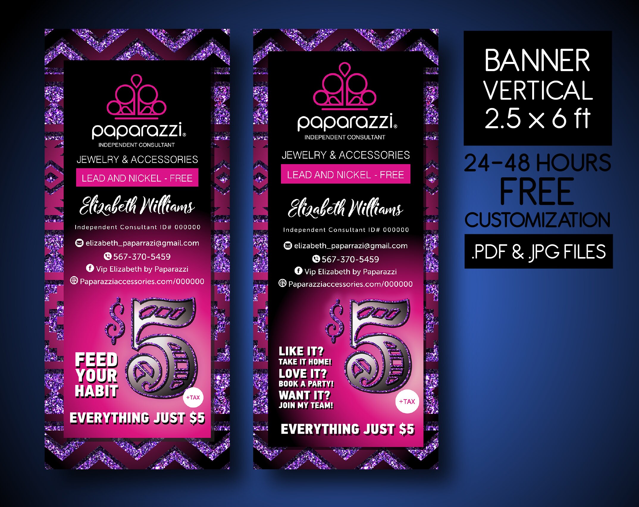 Paparazzi personalized paparazzi banners 2 paparazzi banners | Etsy