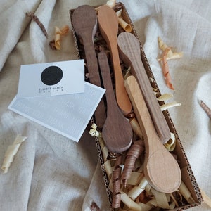 Wooden spoon carving blanks - set of 5 cherry and walnut 5 Blanks