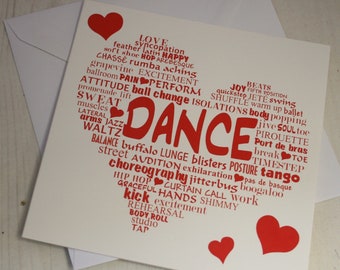 Dance Heart Greetings Card