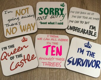 Six the Musical Inspired Coasters