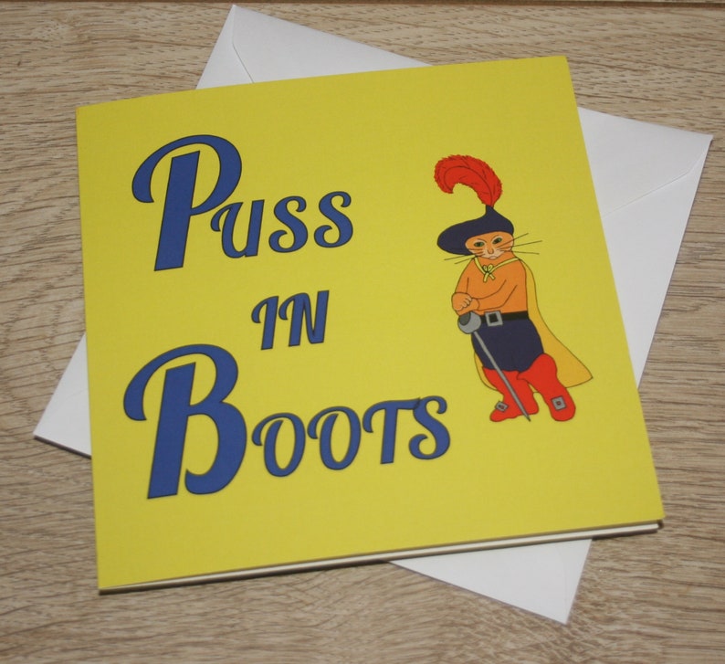 Puss in Boots Pantomime Greetings Card image 1