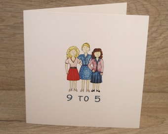 9 to 5 Greetings Card