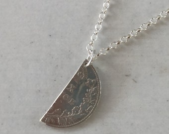 Victorian Half Sixpence Pendant