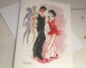 Rumba Latin Ballroom Dance Card