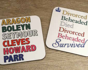 Six the Musical Inspired Coasters