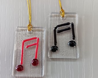 Glass Christmas Tree Decorations, Music design, Xmas hanging ornament