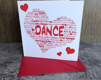 Dance Heart Greetings Card