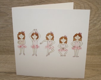 Baby Ballerinas Greetings Card