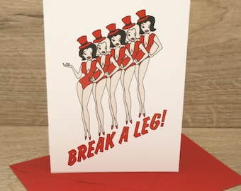 Break A Leg Theatre Dance Card