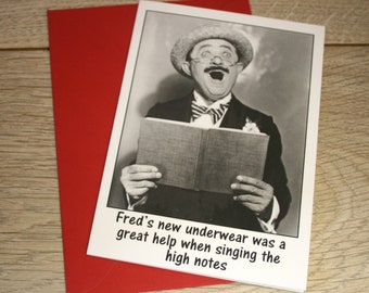 Quirky Funny Theatre Singing Card