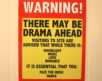 Face The Music Theatre Lover's Sign