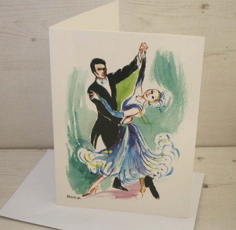 Waltz Ballroom Dance Card Etsy UK