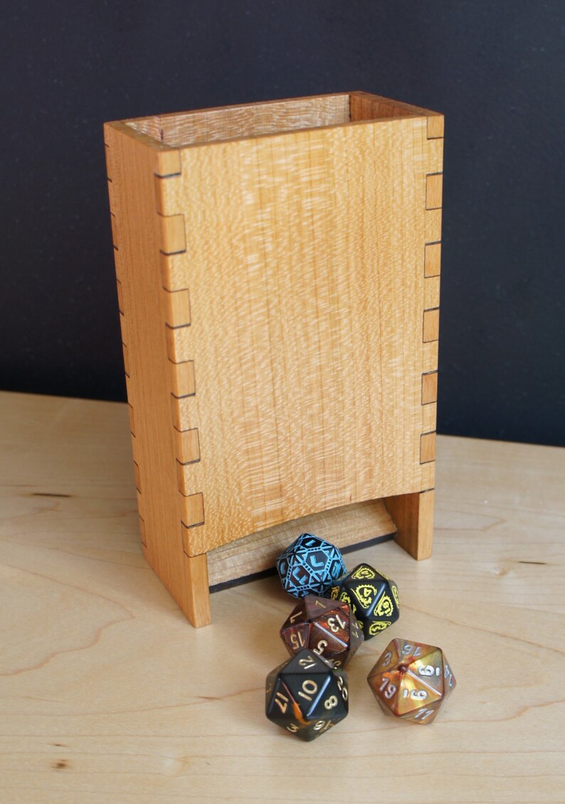 Hardwood Dice Tower Etsy