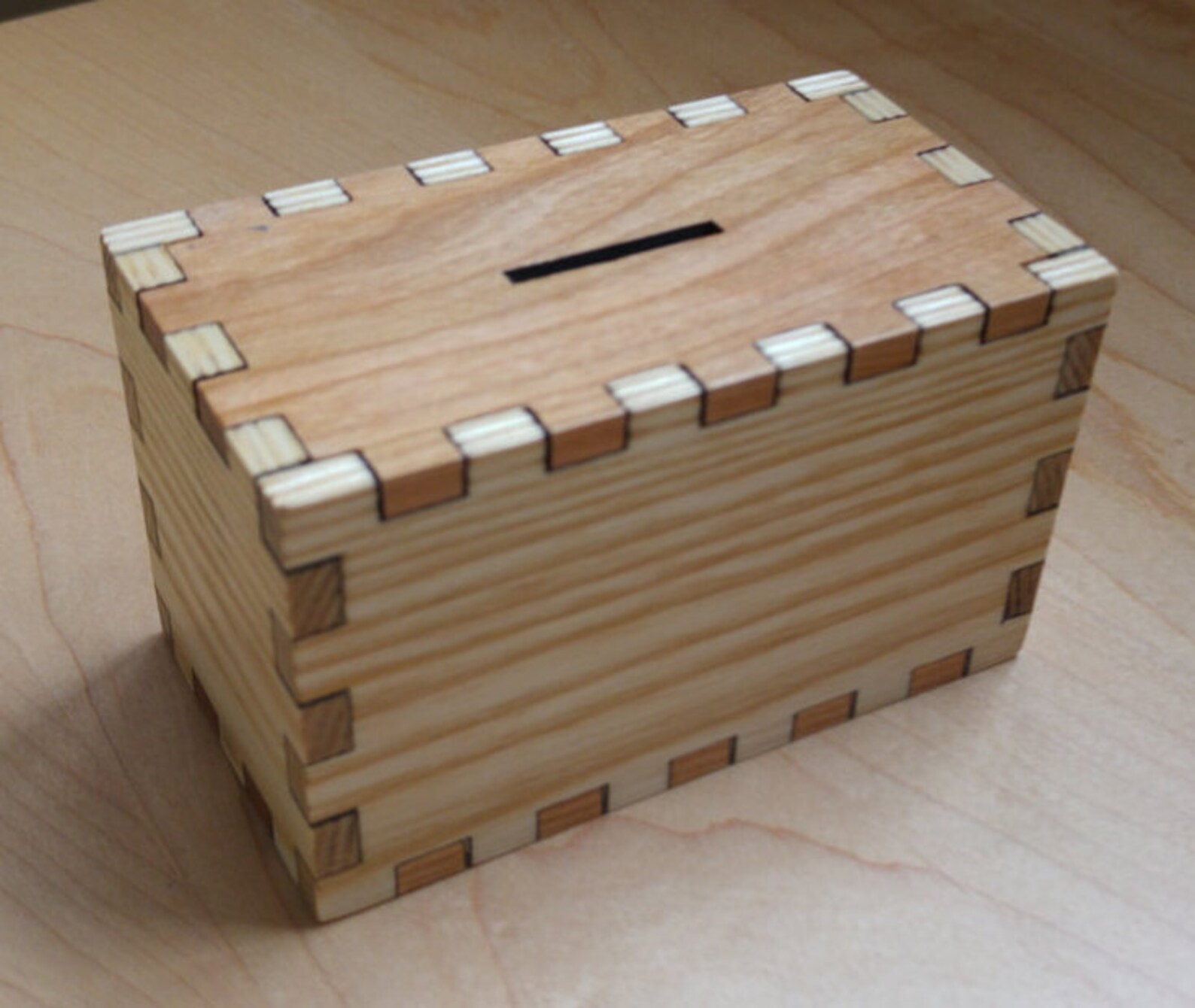 Caja de dinero de madera banco de dinero Etsy