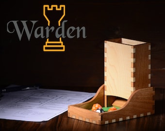 Hardwood Dice Tower and Dice Tray