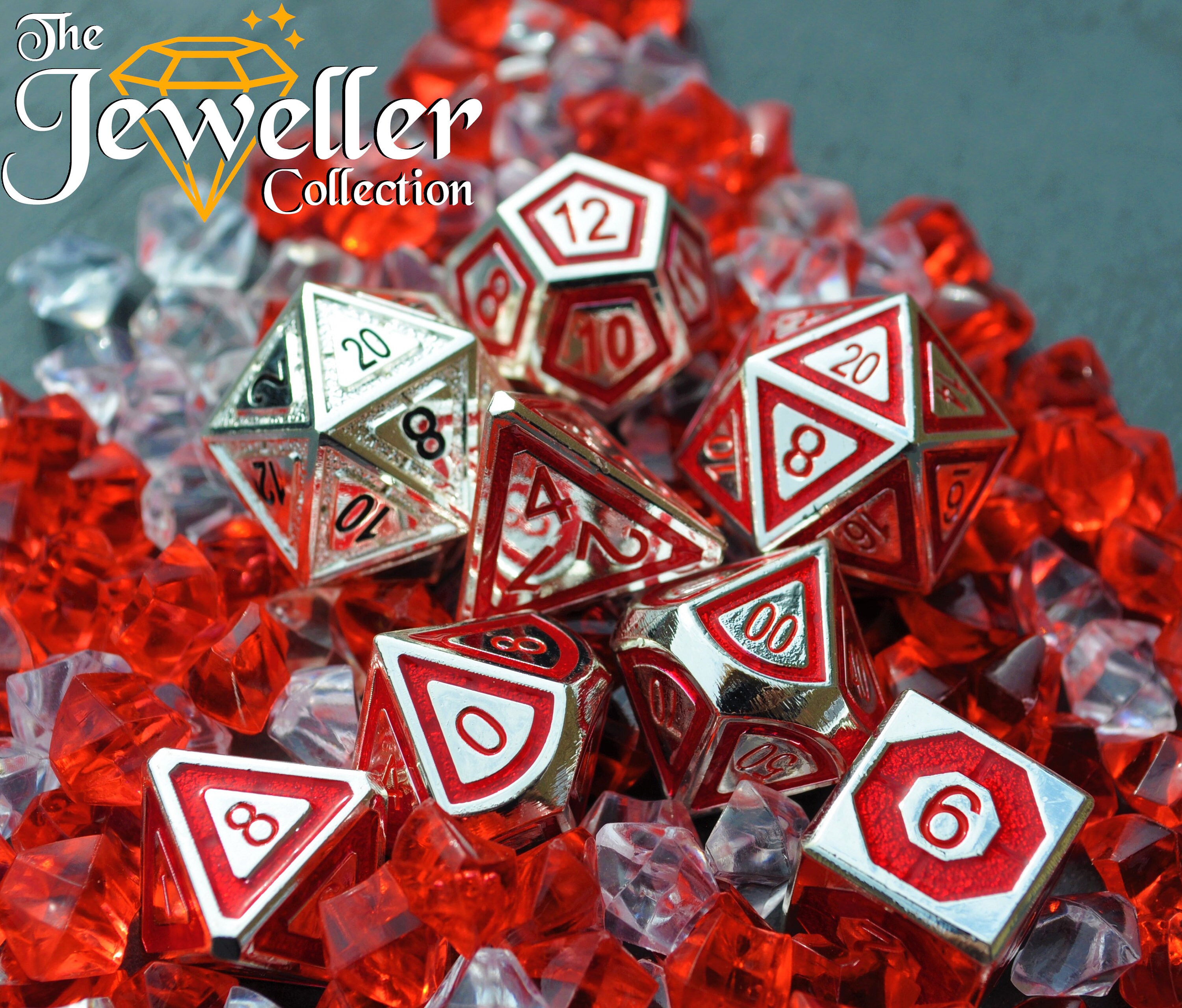 Silver Ruby Metal Dice Set Dice for RPGs Critical Role and Etsy