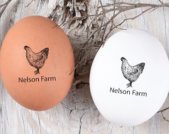 Personalized Egg Stamper - Custom Farm Fresh Chicken Egg Stamp