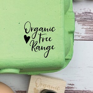 Organic Free Range Stamp - Fresh Eggs - Chickens - Crazy Chicken Lady - Egg Carton Stamp - FarmhouseMaven - Chicken Lover Gift Idea
