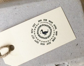 Duck Egg Carton Stamp - Egg Date Stamp - Duck Stamp - Fresh Eggs - Duck Gift - Egg Carton Label - Custom Egg Carton Stamp - Farmhousemaven