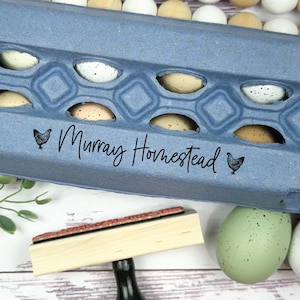 Custom Egg Carton Stamp – Personalized Fresh Eggs, Farmhouse Style
