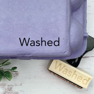 Washed Egg Carton Stamp - Unwashed Egg Carton Label - Farm Fresh Eggs - Duck Eggs - Farm Fresh Chicken Eggs - Chicken Babies - Farm Stamp
