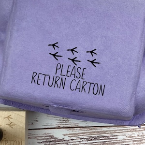 Chicken Tracks Please Return Carton Stamp - Egg Carton Label - Chicken Footprints - Chickens - Egg Stamp - Chicken Lover Gift FarmhouseMaven