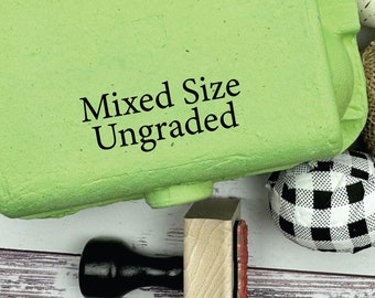 Mixed Size Ungraded Egg Carton Stamp – Farm Fresh Eggs, Duck Eggs, Quail Stamp