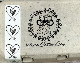 Custom Egg Carton Stamp - Personalized Farm Fresh Eggs Label