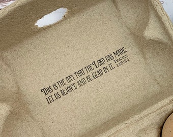 Bible Verse Egg Carton Stamp – Psalms 118:24, Farm Fresh Eggs