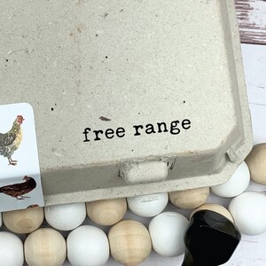 Free Range Egg Carton Stamp - Stamp for Egg Cartons - Egg Carton Label - Personalized Egg Carton - Chicken Lover Gift Idea - FarmhouseMaven