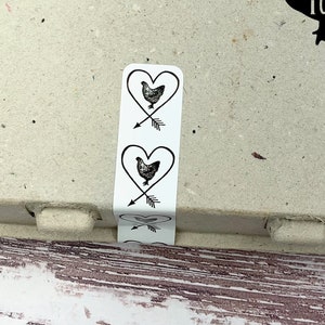 Egg Carton Tape - Egg Carton Label - Custom Egg Cartons - Chicken Lover Gift idea - Egg Packaging - Backyard Chickens - Cute Chicken