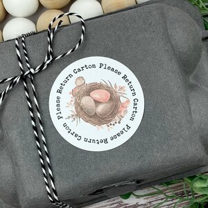 Please Return Carton Egg Carton Stickers - Fresh Eggs - Egg Carton Sticker - Backyard Chickens - Chicken Lover Gift Idea - Stocking Stuffer