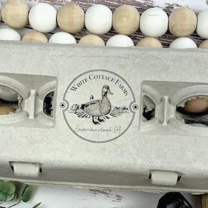 CUSTOM Egg Carton Stamp for Ducks - Personalized Egg Carton Stamp - Fresh Eggs - Custom Egg Carton Stamp - Duck Egg Cartons - Duck Lover