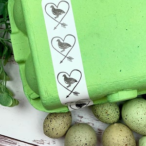 Quail Egg Carton Tape - Egg Carton Label - Custom Egg Cartons - Chicken Lover Gift idea - Duck Egg Carton - Fresh Eggs - Stocking Stuffer
