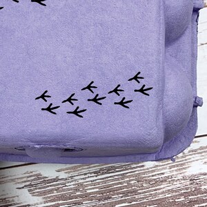 Chicken Tracks Egg Carton Stamp - Stamp for Egg Carton -  Egg Carton Label - Colored Egg Carton - Chickens FarmhouseMaven Chicken Lover Gift