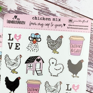 So Cute Chicken Lover Stickers - Egg Carton Stickers - Chicken Babies - Chicken Sticker - Cute Chicken Stickers - Gift Idea