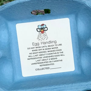 Egg Handling Stickers - Chicken Stickers - Farm Fresh Stickers - Egg Carton Sticker - Chickens - Chicken Lover Gift - Custom Egg Carton