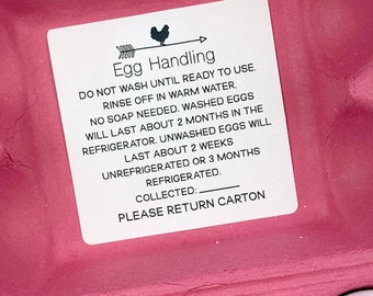 Egg Handling Stickers – Farm Fresh Egg Carton Labels