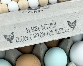 Clean Carton Refill Stamp – Backyard Chicken Keeper, Farmhouse Style