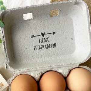 Please Return Carton Stamp - Egg Carton Stamp - Egg Carton Label - Egg Stamp - Chickens - Egg Stamp - Chicken Lover Gift - FarmhouseMaven