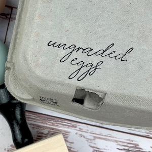 Ungraded Eggs Carton Stamp - Egg Carton Stamp - Egg Carton Label - Chickens - Chicken Lover Gift Idea - Custom Egg Carton - FarmhouseMaven