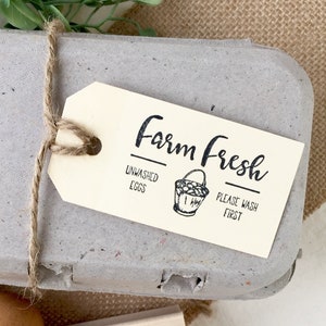 Unwashed Eggs Carton Stamp - Egg Carton Stamp - Duck Eggs - Egg Carton Label - Egg Stamp - Chickens - Egg Stamp - FarmhouseMaven